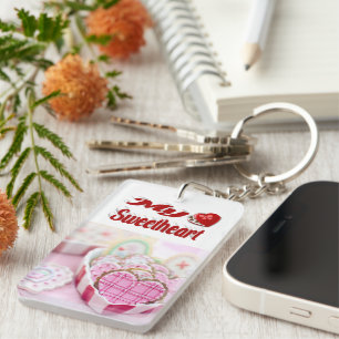 My Sweetheart Valentines Day Photo Key Ring