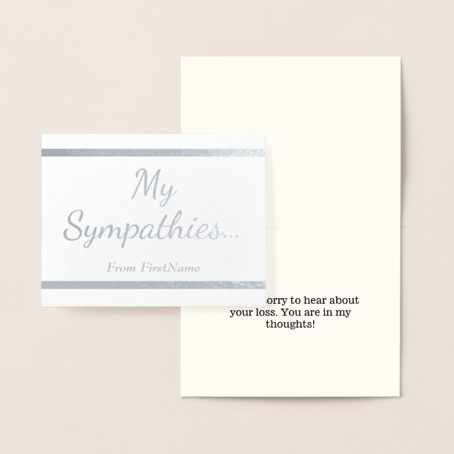"My Sympathies…" Card (Display)