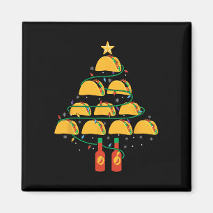 My Tacos Christmas Tree Pajama Shirt Xmas Funny  Magnet
