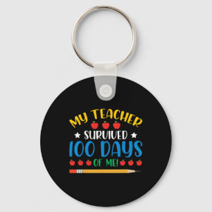 My Teacher Survived 100 Days Of Me Fun 100 Days Of Key Ring