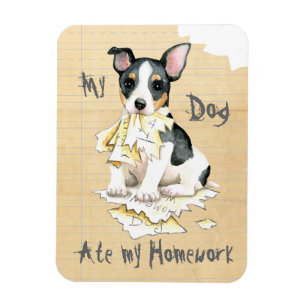 My Teddy Roosevelt Terrier Ate My Homework Magnet