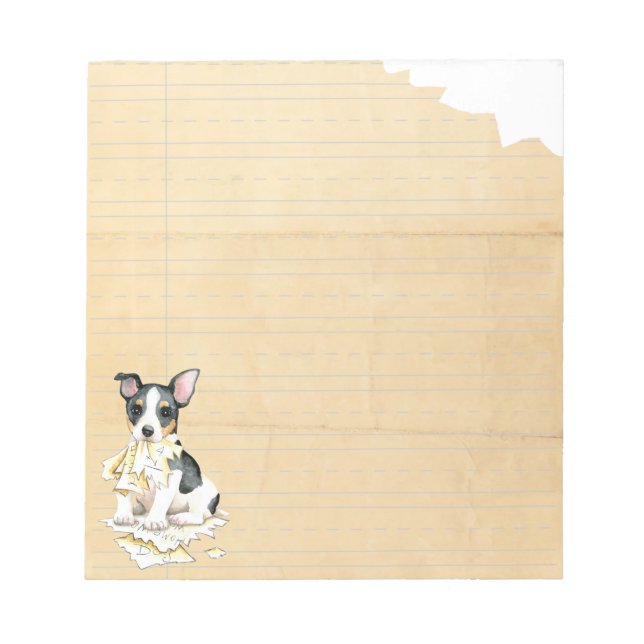 My Teddy Roosevelt Terrier Ate my Homework Notepad (Front)