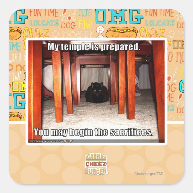 My temple is prepared. square sticker (Front)