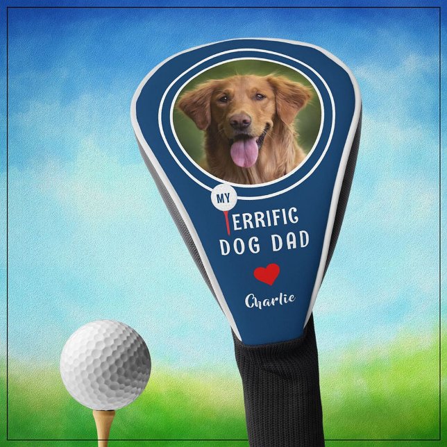 My Terrific Dog Dad Personalised Golfer Photo  Golf Head Cover (Creator Uploaded)