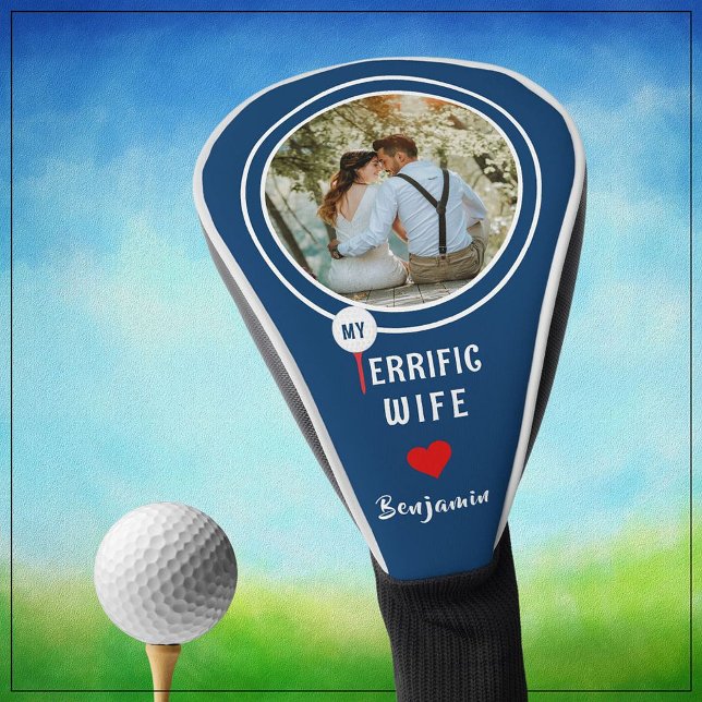 My Terrific Wife Personalised Golfer Photo  Golf Head Cover (Creator Uploaded)