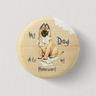 My Tervuren Ate My Homework 3 Cm Round Badge