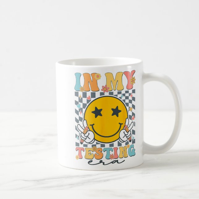 My Testing Era Funny Groovy Test Day Teacher Stude Coffee Mug (Right)