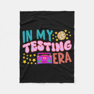 My Testing Era School Teacher Student Groovy Test Fleece Blanket