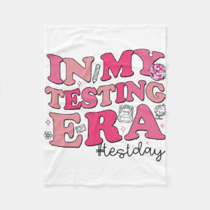 My Testing Era Teachers Student Rock The Test Test Fleece Blanket