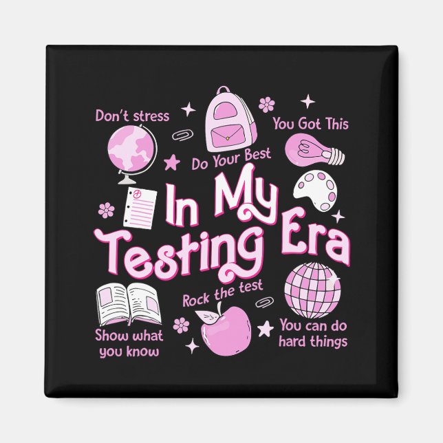 My Testing Era Teachers Student Rock The Test Test Magnet (Front)