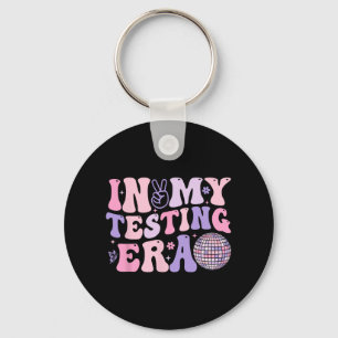 My Testing Era Test Day Retro Motivational Teacher Key Ring