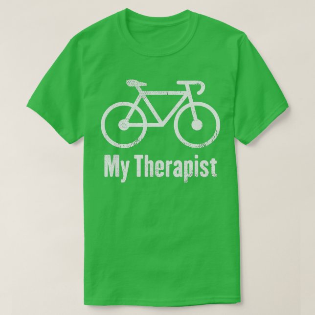 My Therapist Bicycle Funny Bike Riding  T-Shirt (Design Front)