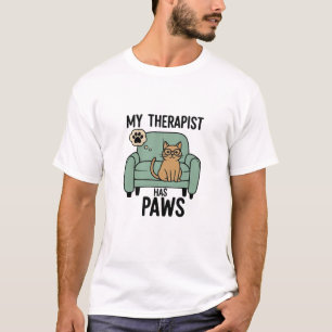 My Therapist Has Paws Cat Lover T-Shirt FunT-Shirt