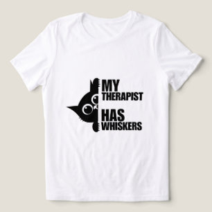 My Therapist Has Whiskers Cat Humour Tri-Blend Shirt