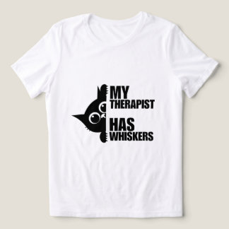 My Therapist Has Whiskers Cat Humour Tri-Blend Shirt