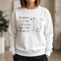 My Therapist Is A Cat Funny Minimalist Cat Lover