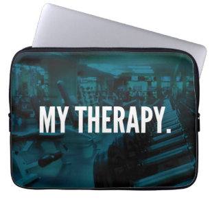 MY THERAPY - Bodybuilding Workout Motivational Laptop Sleeve