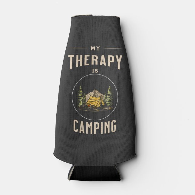 My therapy is camping  bottle cooler (Front)