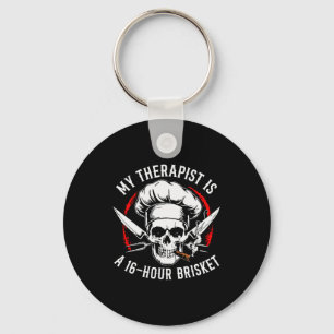 My Therast Is A 16-hours Brisket Chef Skull (on Ba Key Ring
