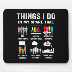 My Things Spare Time Hobby Running Mouse Pad