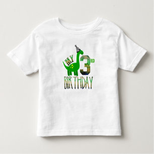 My Third Birthday Dinosaur Party Toddler T-Shirt