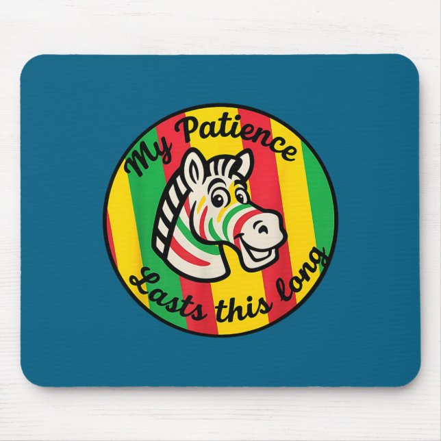 My This Patience Lasts Long Vibrant Retro Mouse Pad (Front)