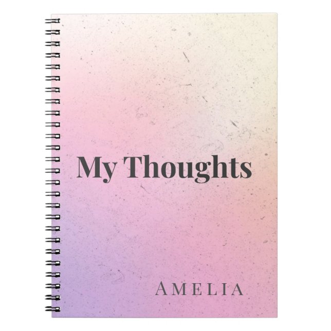 My Thoughts Aesthetic Notebook (Front)