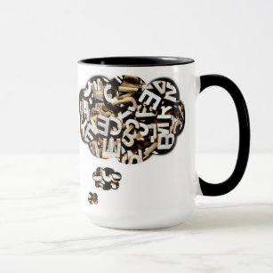 My thoughts exactly with jumbled letters bubble mug