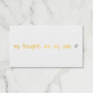 My Thoughts Foil Gift Tag