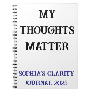 My Thoughts Matter Custom Journal 2025 Notebook