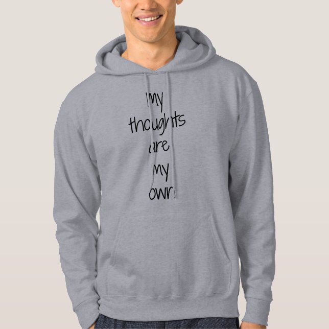 My Thoughts Men's Basic Hoodie (Front)