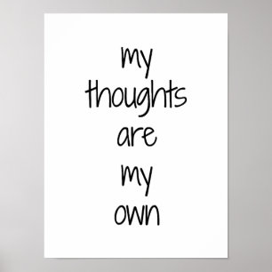 My Thoughts Poster