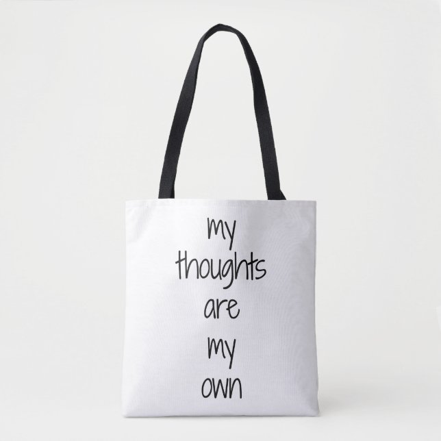 My Thoughts Shoulder Tote Bag (Front)