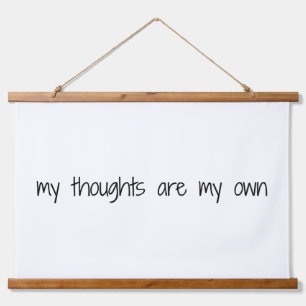 My Thoughts Wood Topped Wall Tapestry