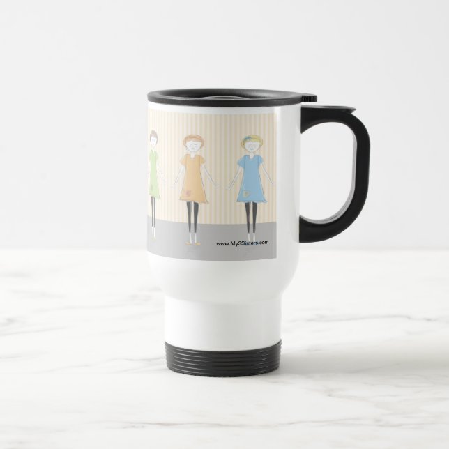 My Three Sisters Logo Coffee Travel Mug (Right)