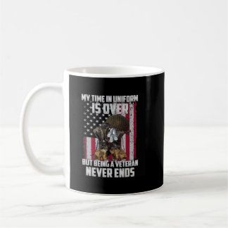 My Time In Uniform Is Over But Being A Veteran Nev Coffee Mug