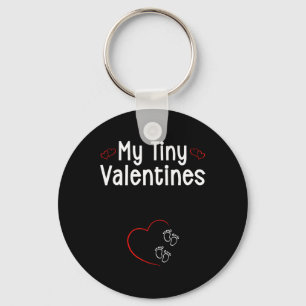 My Tiny Valentines Twins By Pregnancy Announcement Key Ring