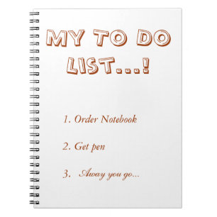 My to do list notebook