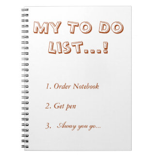 My to do list notebook