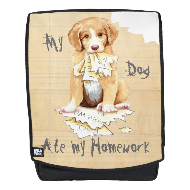 My Toller Ate my Homework Backpack (Front)