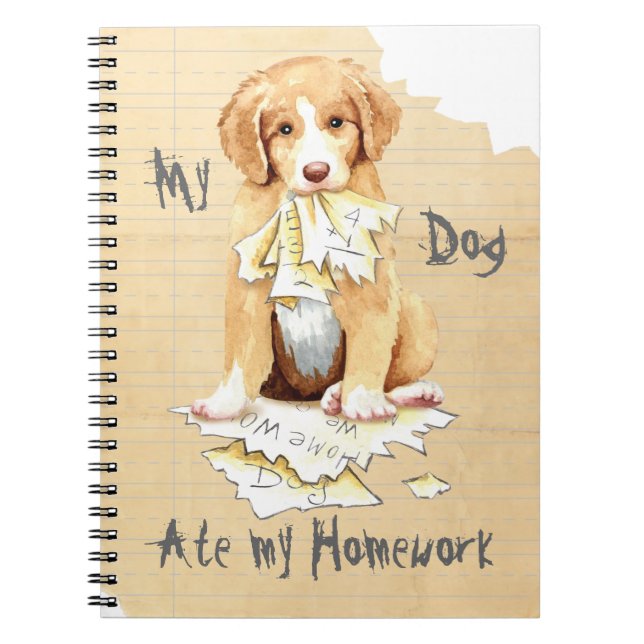 My Toller Ate My Homework Notebook (Front)