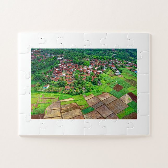 My Town Custom Aerial Map Puzzle (Horizontal)