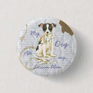 My Toy Fox Terrier Ate my Lesson Plan 3 Cm Round Badge