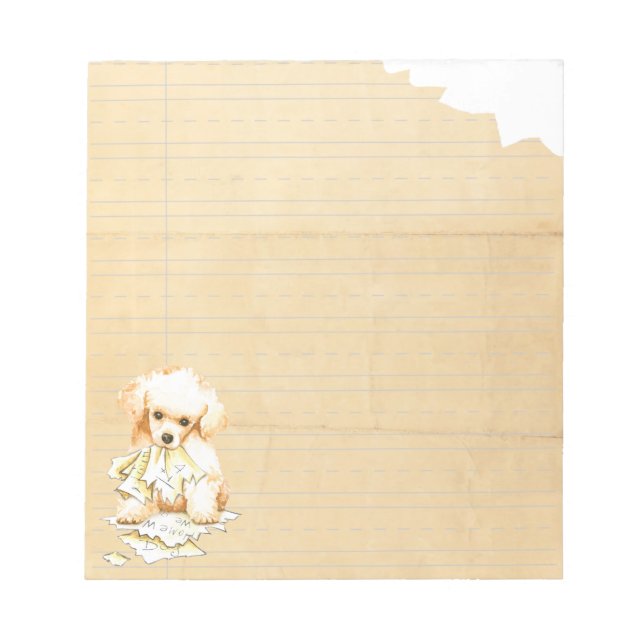 My Toy Poodle Ate My Homework Notepad (Front)