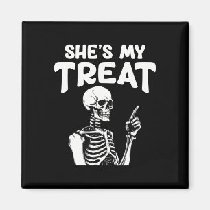 My Treat Skeleton Matching Halloween Costume Hes Magnet