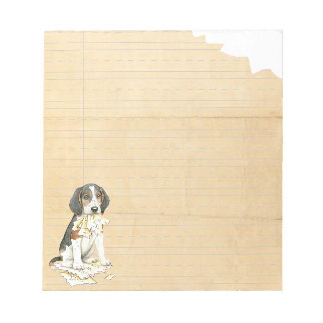 My Treeing Walker Coonhound Ate my Homework Notepad (Front)