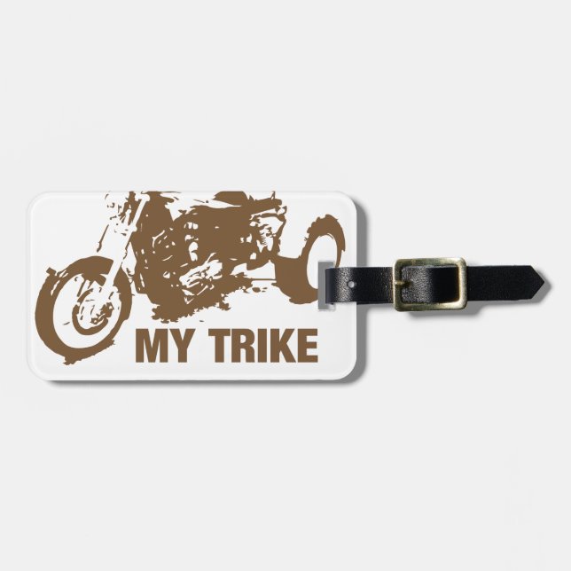 my trike my rules luggage tag (Front Horizontal)