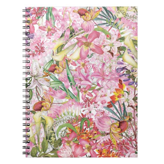 My tropical colourful foliage exotic flower garden notebook (Front)