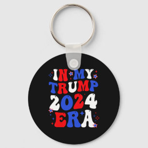 My Trump 2024 Era Groovy Take America Back Trump 2 Key Ring