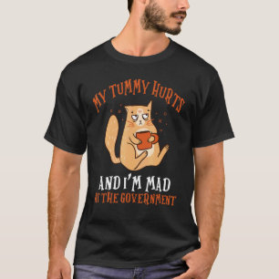My Tummy Hurts And I'm Mad Halloween Cat T-Shirt